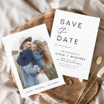 Reserve A Data Moderno Elegante Salve a data e minimalista de fot<br><div class="desc">Capture o amor e entusiasmo do seu casamento com nossos cartões salve a data de fotos. Estas cartas têm um design bonito e moderno, com muito espaço para mostrar a sua foto favorita juntos. Os seus convidados ficarão encantados por receber este tesouro que podem ter durante anos. Quer você opte...</div>