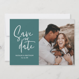 Reserve A Data Moderno floral fotográfico de casamento salvar a d