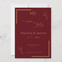 Moderno Folheto Dourado de Monograma Manuscrito em