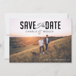 Reserve A Data Moderno LGBTQ Salve a data com a foto