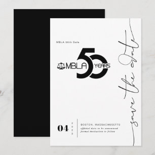 Reserve A Data Moderno Minimalista 50º Gala Salve a Data