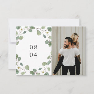 Reserve A Data Moldura Botânica Carga de Água Foto