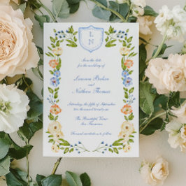 Reserve A Data Moldura de Cumeeira Floral Casamento