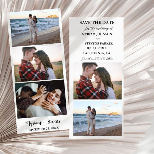 Reserve A Data Moldura de tira de cabine de fotos de casamento mo
