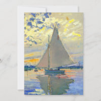 Monet Sailboat no Le Petit-Gennevilliers