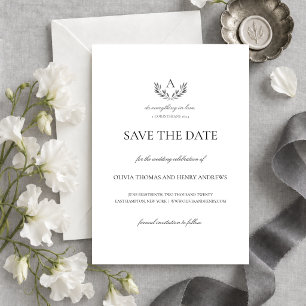 Reserve A Data Monograma de Casamento Cristão Olivia Save the Dat