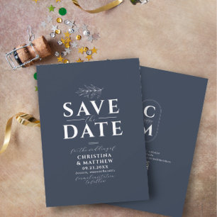 Reserve A Data Monograma Marinho mínimo Código QR azul