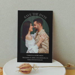 Reserve A Data Monograma preto moderno de Casamento Salvar a Data