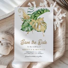 Reserve A Data Monstera Palma Tropical Foto Casamento