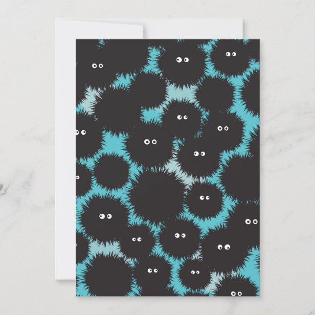 Reserve A Data Monstros engraçados e pretos (Frente)