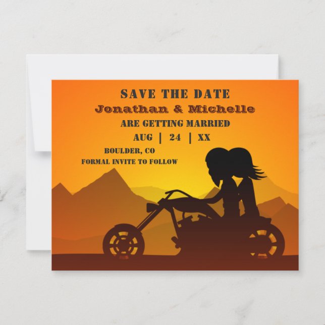Reserve A Data Montanha do Casal de Motocicleta Sunset/Sunrise (Frente)