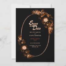 Moody Black com Casamento Floral Laranja Queimado