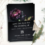 Reserve A Data Moody Gothic Dark Purple Black Peony Wedding<br><div class="desc">Moody Gothic Purple Black Peonies Theme Collection.- it's an elegant watercolor Illustration of moody dark purple gothic floral perfect for your luxury gothic wedding and parties. It’s very easy to customize,  with your personal details. If you need any other matching product or customization,  kindly message via Zazzle.</div>