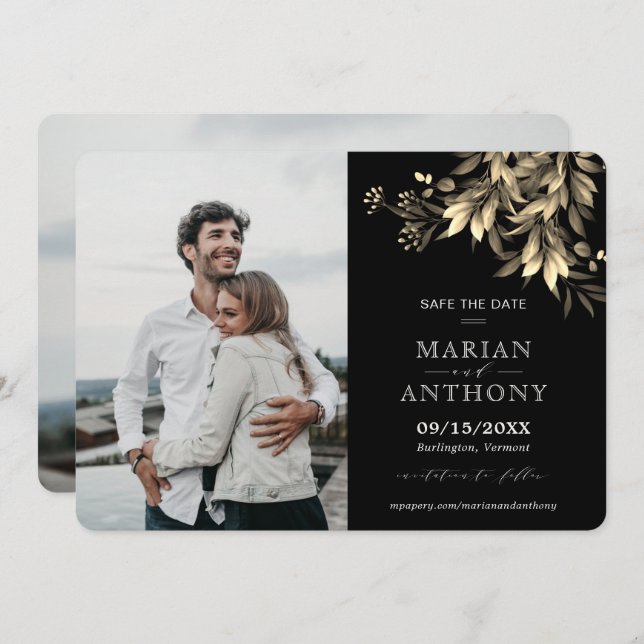 Reserve A Data Moody Greenery Eucalyptus Black & Beige (Frente/Verso)