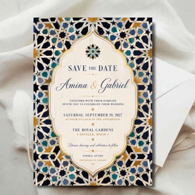 Reserve A Data  Moroccan Mosaic Elegant Mediterranean  (Criador carregado)