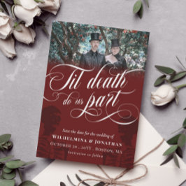 Reserve A Data Morte de Til Vermelho Nos Foto Salvar Data