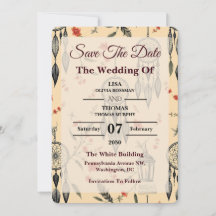 Motivo de Casamento de Flor Silvestre Pena Boho Et