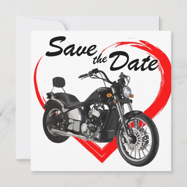 Reserve A Data Moto Com Casamento De Coração Vermelho (Frente)