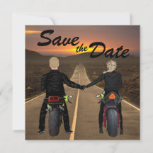 Motociclos de casal no Sunset Wedding