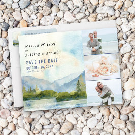Reserve A Data Mountain Lake Watercolor Wedding 3 Foto