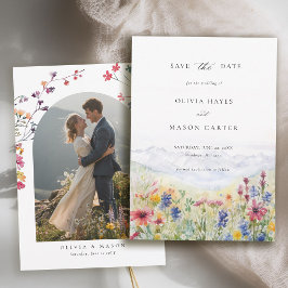 Reserve A Data Mountains Scene Rustic Meadow Wildflowers Wedding