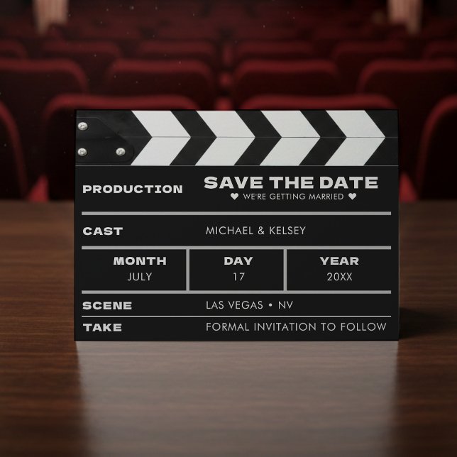 Reserve A Data Movie Film Clap Board Wedding (Criador carregado)