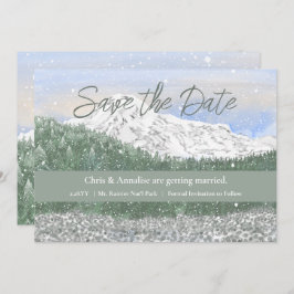 Reserve A Data Mt Rainier National Park Wedding Save the Date