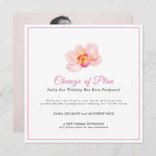Reserve A Data Mudança de plano de casamento orquídea adiada