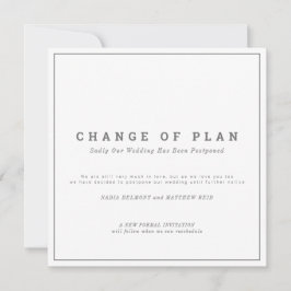 Reserve A Data Mudança de plano de casamento ou evento adiada