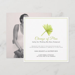 Reserve A Data Mudança de plano de evento de casamento adiada fol