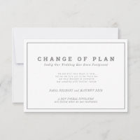 Mudança de plano de evento de casamento adiado pai