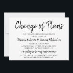 Reserve A Data Mudança de Planos Casamento Simples Preto e Branco<br><div class="desc">Esses cartões de Mudança de Planos vão ajudar seus convidados a navegar pelas mudanças necessárias que você fez no seu evento. Personalize com as informações do seu evento para criar uma Mudança de Planos única que seus amigos e familiares certamente vão apreciar.</div>
