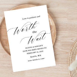 Reserve A Data Mudança Simples e Divertida de Data de Casamento 