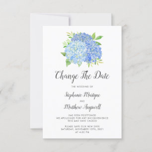 Reserve A Data Mudar a Data Blue Hydrangea Casamento