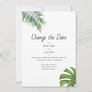 Reserve A Data Mudar a Data Folha Tropical Aquarela