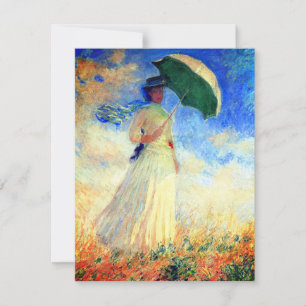 Reserve A Data Mulher Monet com Parasol à Direita