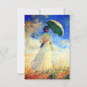 Reserve A Data Mulher Monet com Parasol à Direita