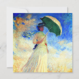 Reserve A Data Mulher Monet com Parasol à Direita