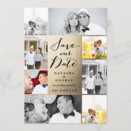 Reserve A Data Multifotografia do Script de Caligrafia de Na moda