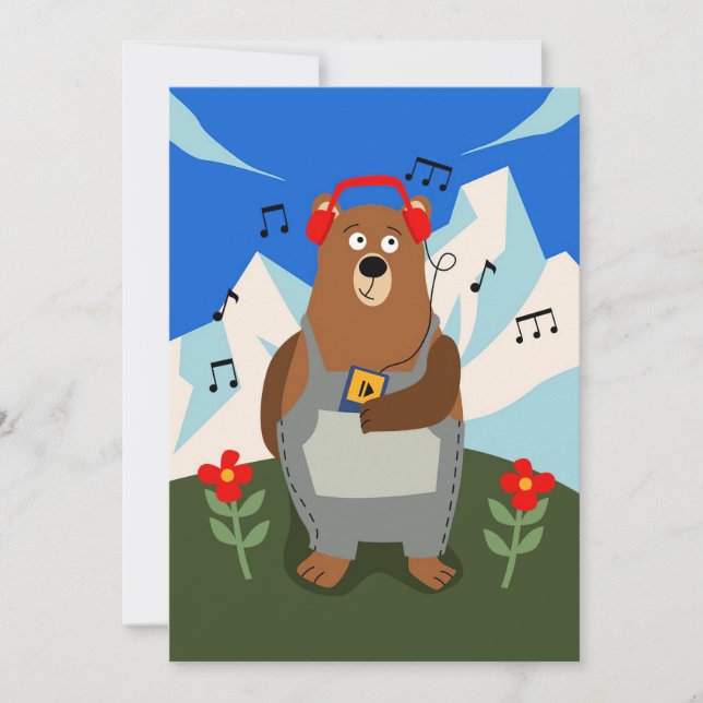 Reserve A Data Música Arte E Urso (Frente)