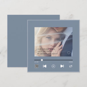 Reserve A Data Música de Casamento de Casal Azul Dusty QR exclusi