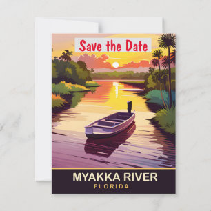 Reserve A Data Myakka River, Flórida, Viagem Postcard,