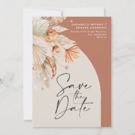 Reserve A Data Na moda de erva-de-pampas-boêmia moderna