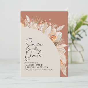 Reserve A Data Na moda de erva-de-pampas-boêmia moderna