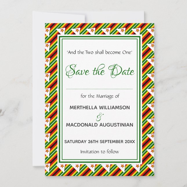 Reserve A Data Na moda de script personalizado do ZIMBABWE FLAG (Frente)