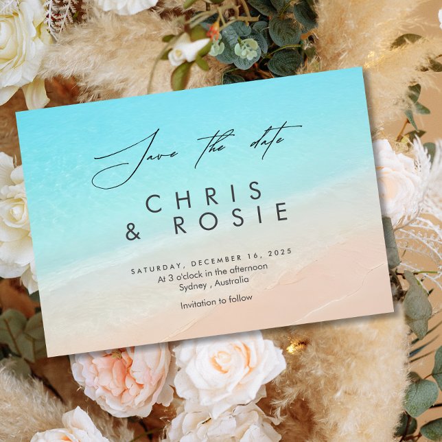 Reserve A Data Na praia,casamento náutico do lago Salve a data (Criador carregado)