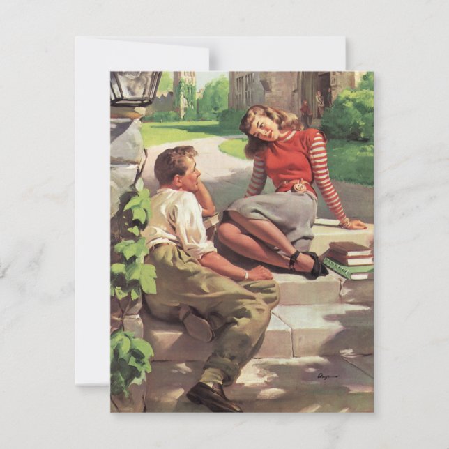 Reserve A Data Namoro Antigo Namorados de Colégio Salvam a Data (Frente)