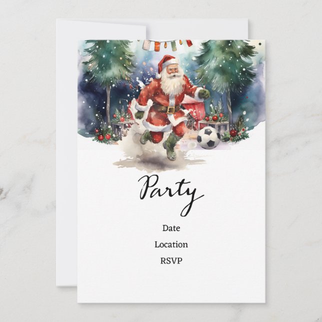 Reserve A Data Natal com Papai Noel jogando bola (Frente)