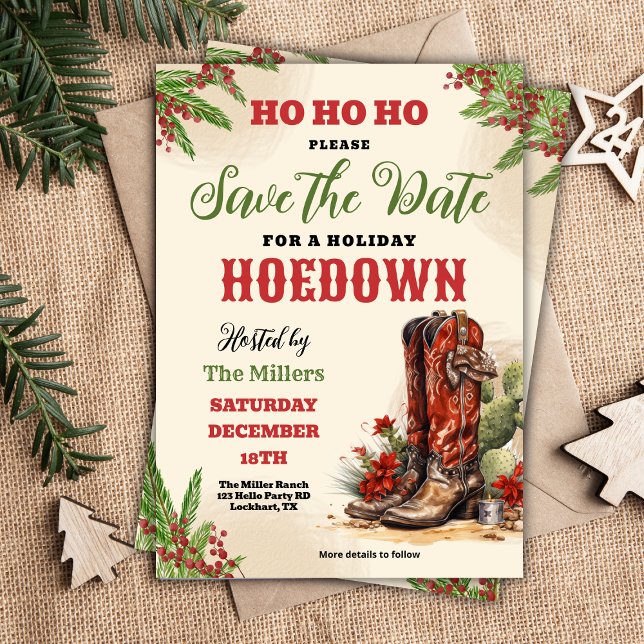 Reserve A Data Natal Ocidental, Holiday Hoedown, Festa de Cowboy (Criador carregado)