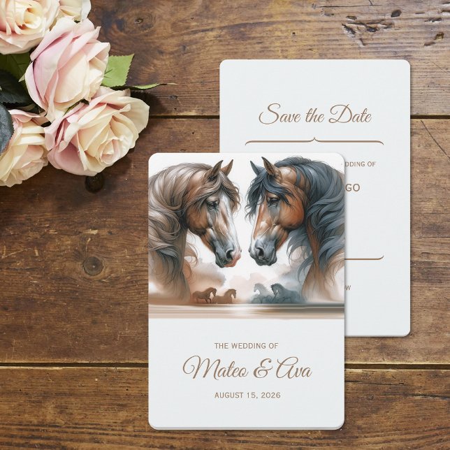 Reserve A Data Nature Wedding Brown Salvar Cavalos De Data (Criador carregado)